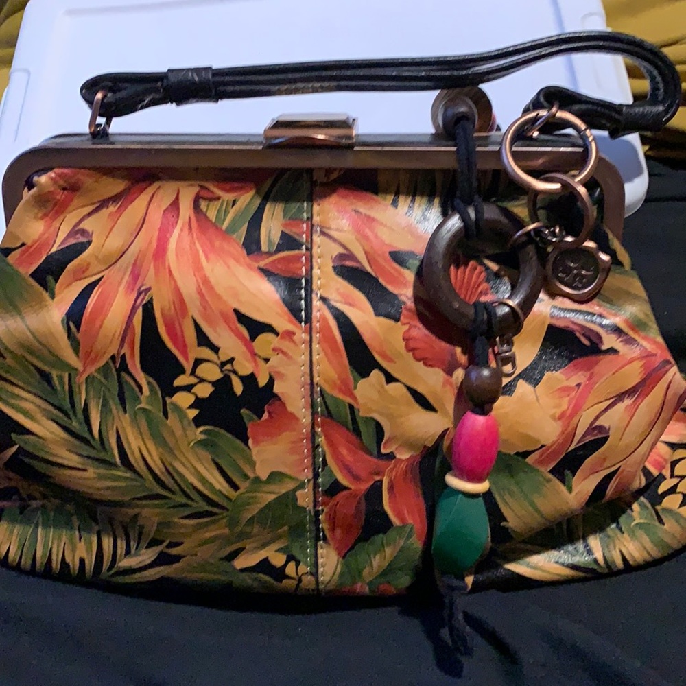 Patricia Nash flower leather purse